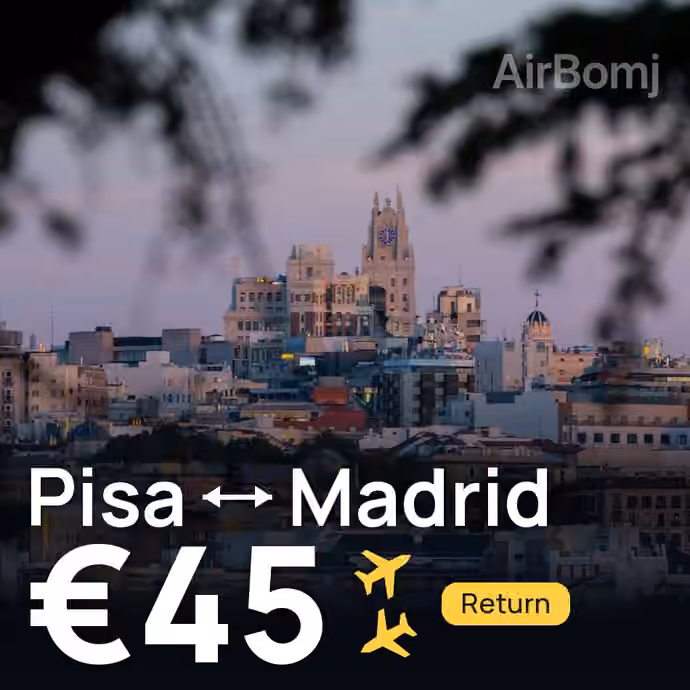 Pisa → Madrid for €45