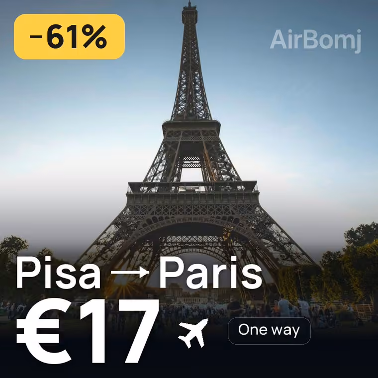 Pisa → Paris for €17