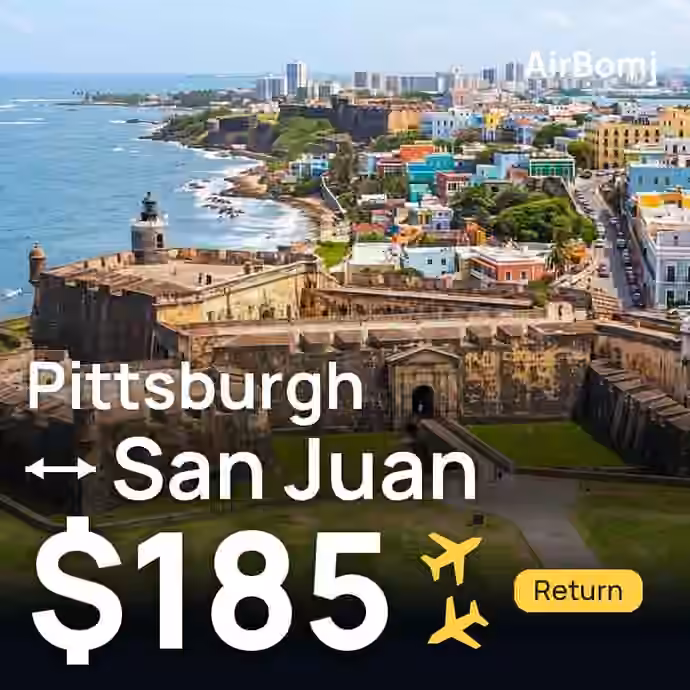 Pittsburgh → San Juan for $185