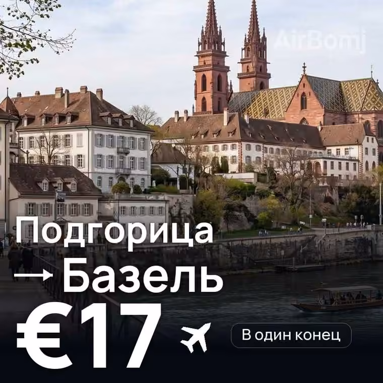 Подгорица → Базель за €17