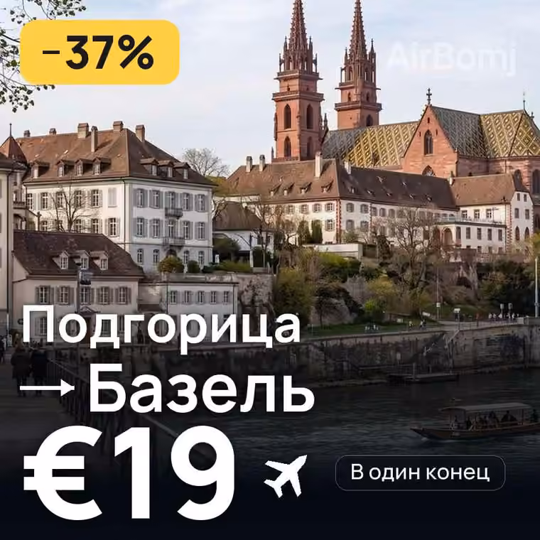 Подгорица → Базель — лучшая цена €19