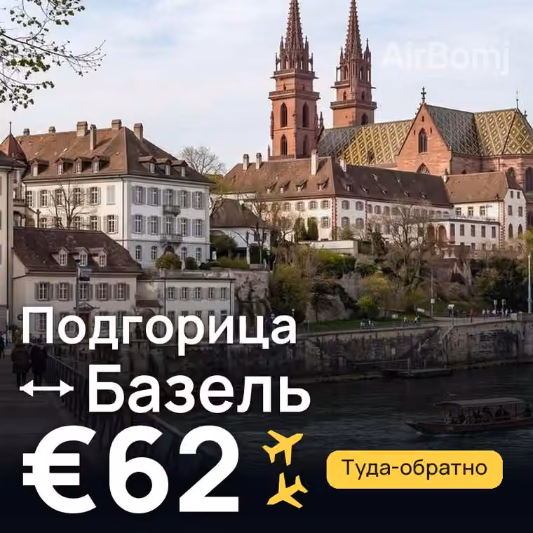 Подгорица → Базель за €62
