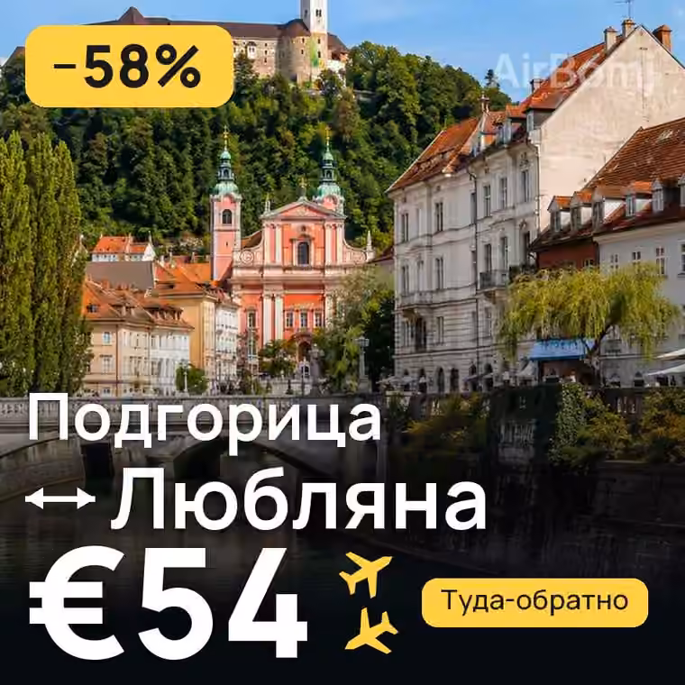 Подгорица → Любляна за €54