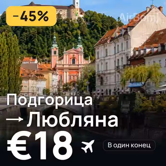 Подгорица → Любляна за €18