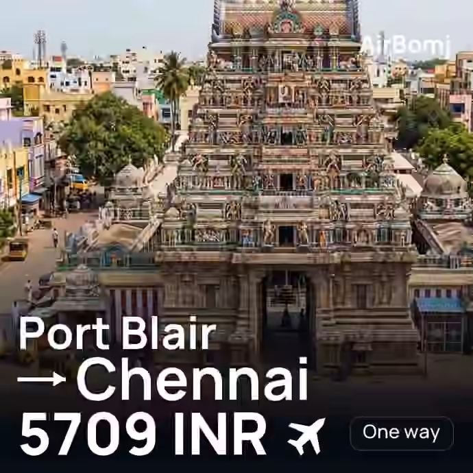 Port Blair → Chennai for 5709 INR