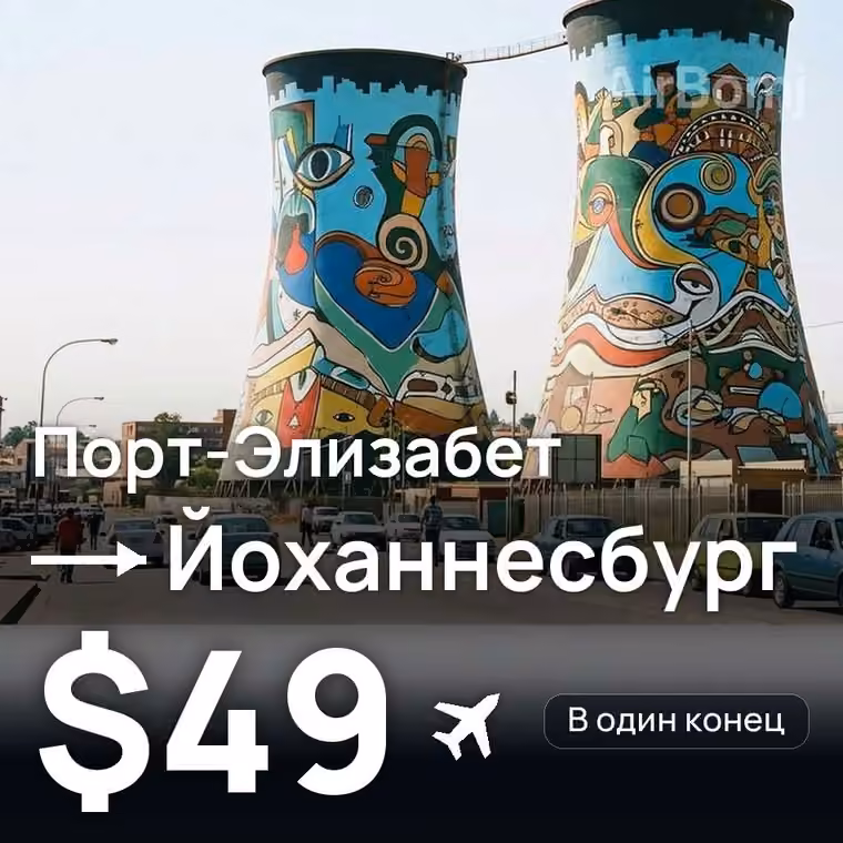 Порт-Элизабет → Йоханнесбург за $49