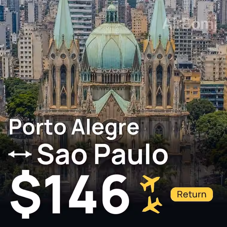Porto Alegre → Sao Paulo for $146