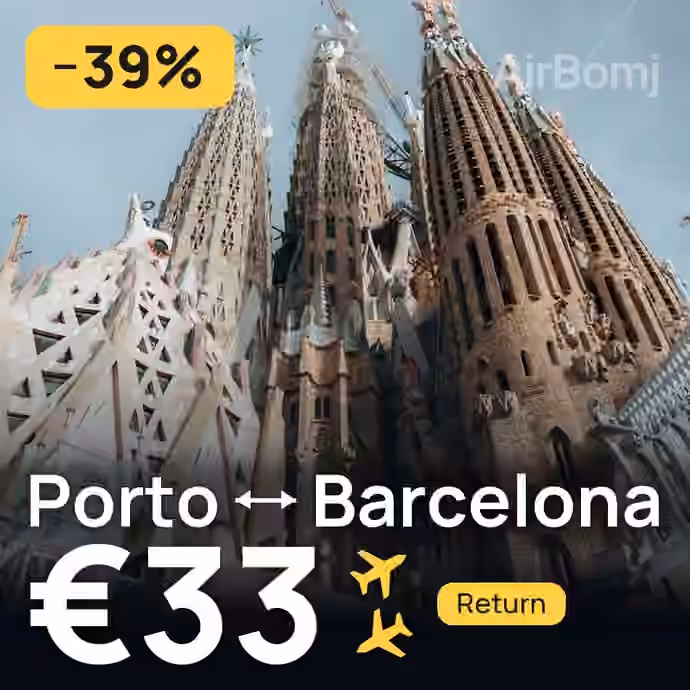 Porto → Barcelona for €33