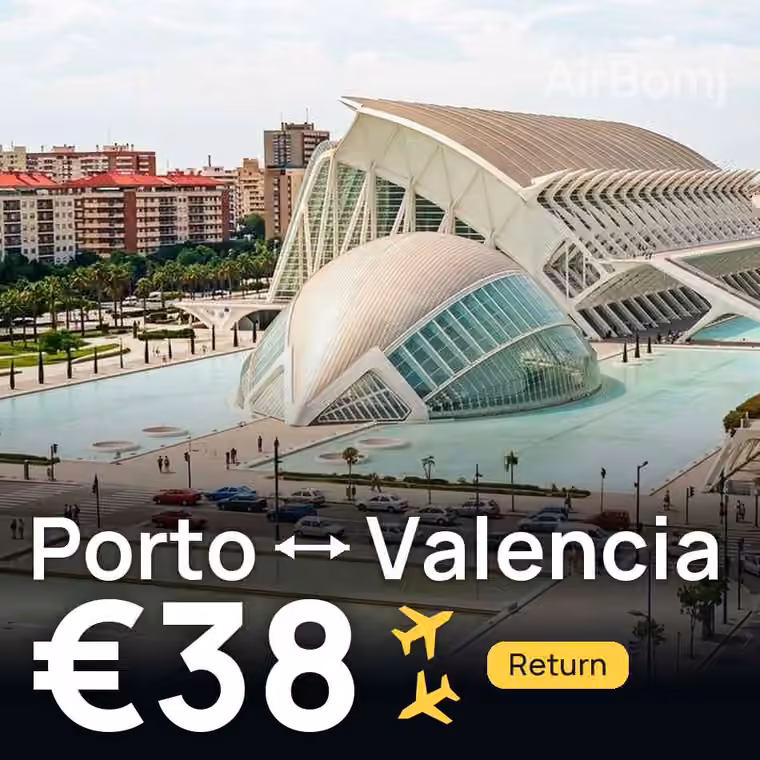 Porto → Valencia for €38