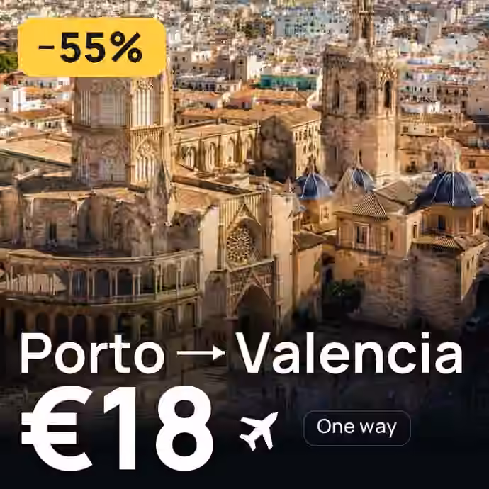 Porto → Valencia for €18