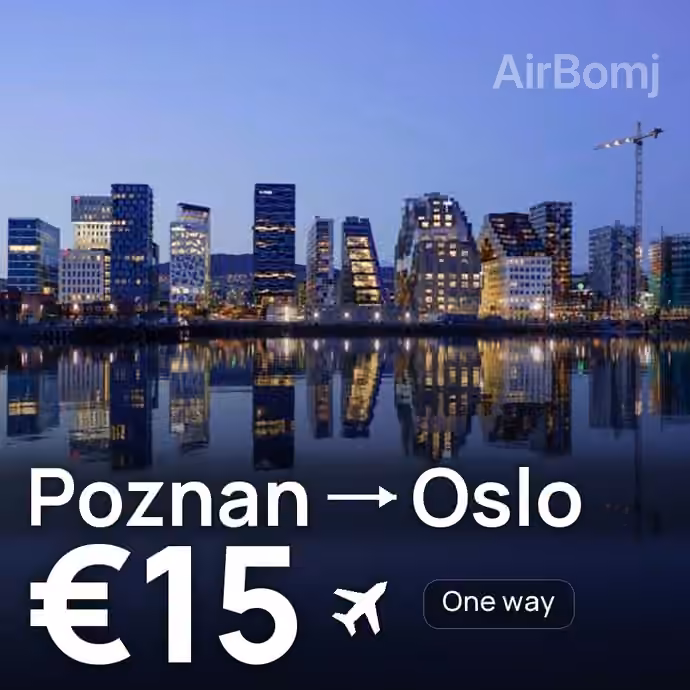 Poznan → Oslo for €15