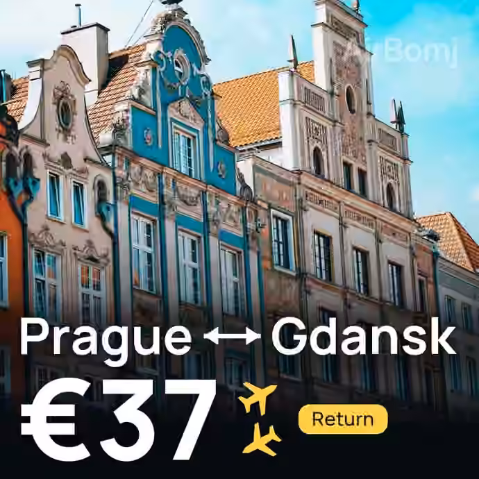 Prague → Gdansk for €37