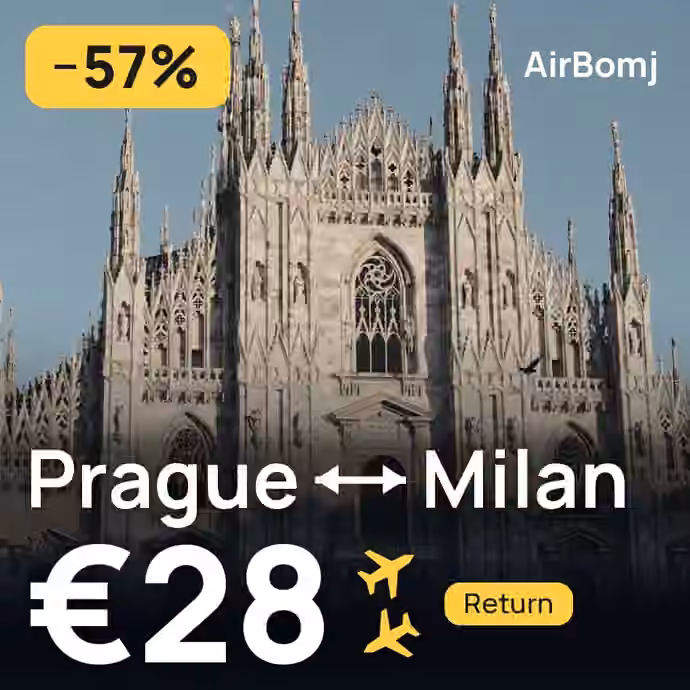 Prague → Milan for €28
