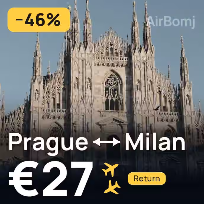 Prague → Milan for €27