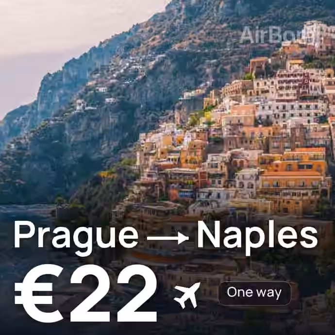 Prague → Naples for €22