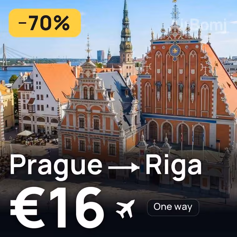 Prague → Riga for €16