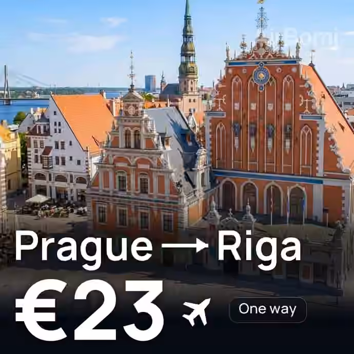 Prague → Riga for €23