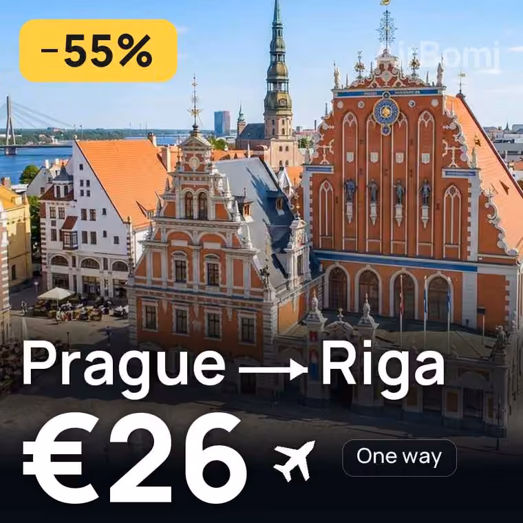 Prague → Riga for €26