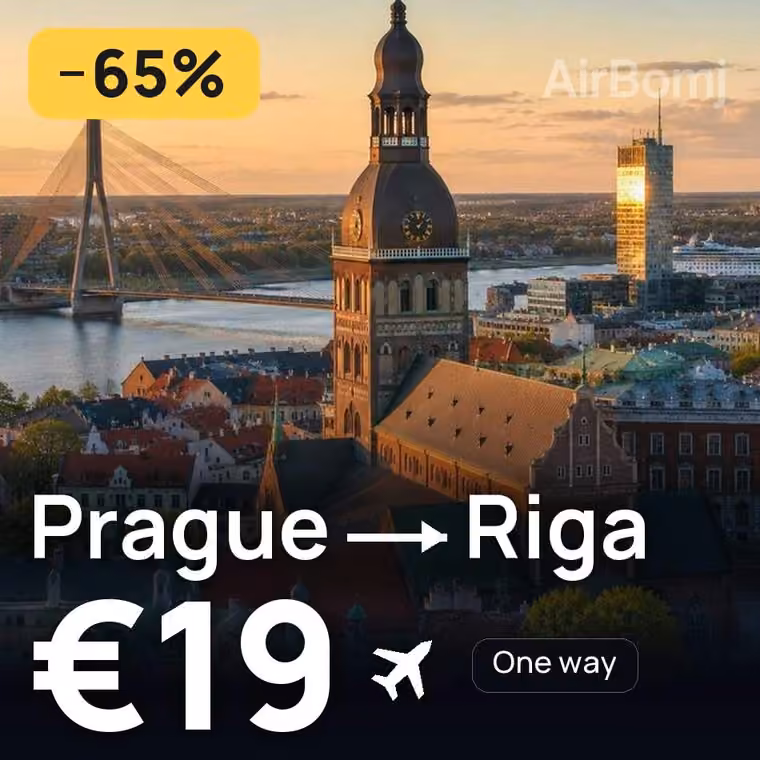 Prague → Riga for €19