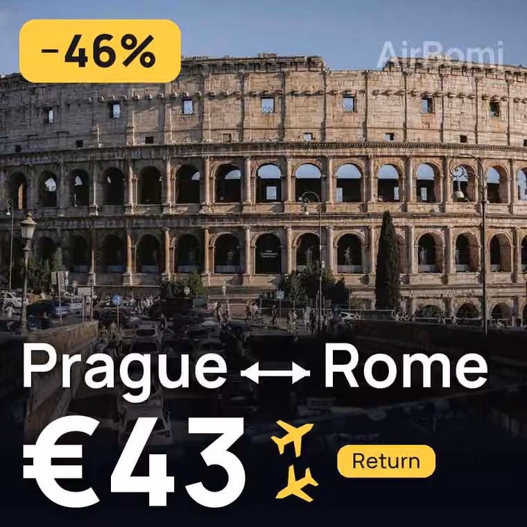 Prague → Rome for €43