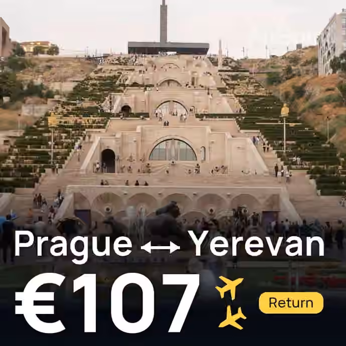 Prague → Yerevan for €107