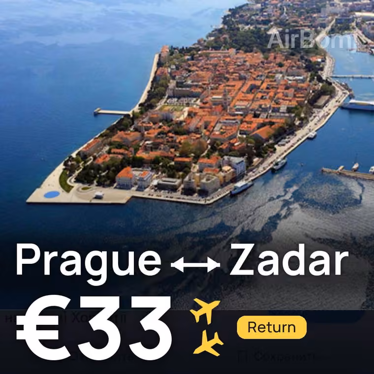 Prague → Zadar for €33