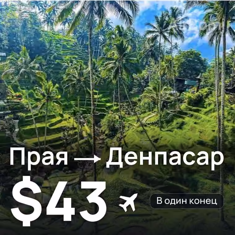 Прая (Ломбок) → Денпасар (Бали) за $43