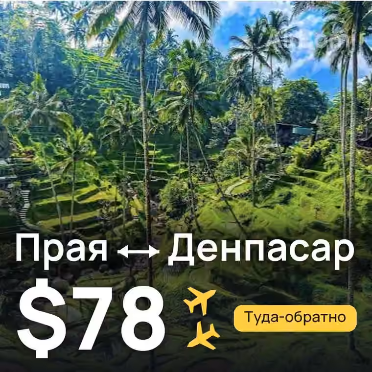 Прая (Ломбок) → Денпасар (Бали) за $78