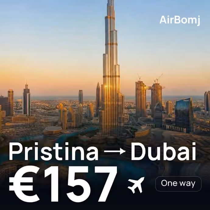 Pristina → Dubai for €157
