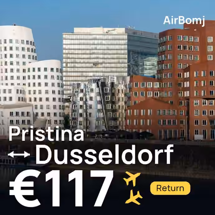 Pristina → Dusseldorf for €117