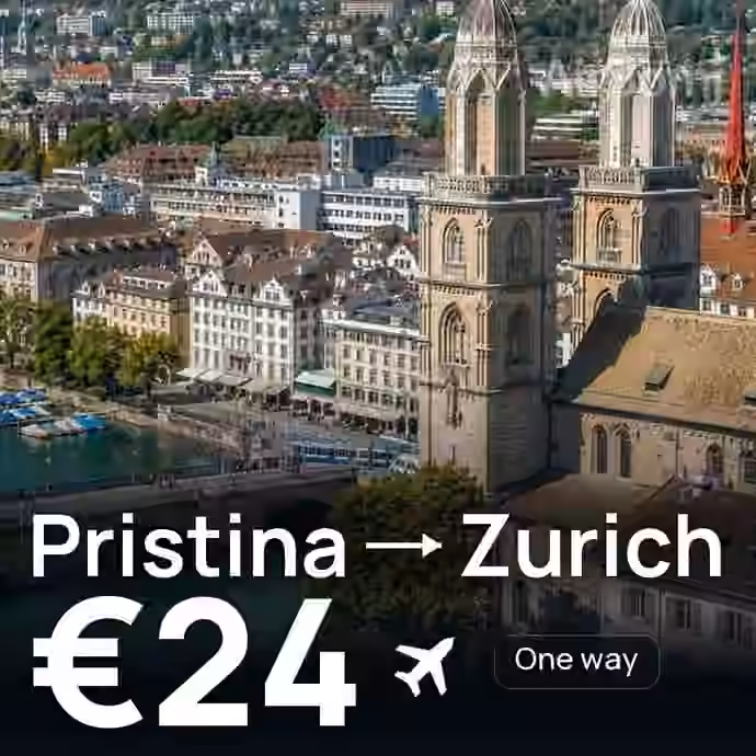 Pristina → Zurich for €24