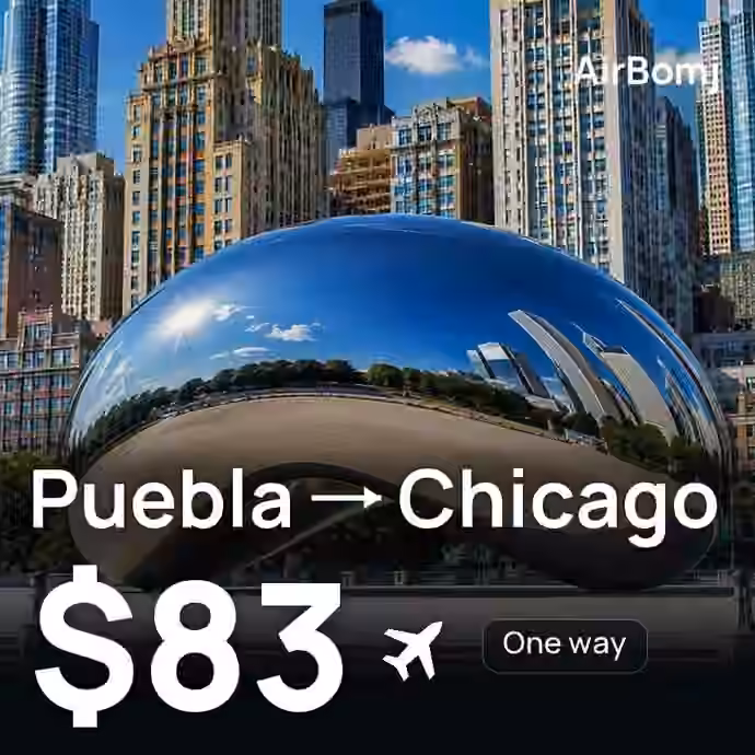 Puebla → Chicago for $83