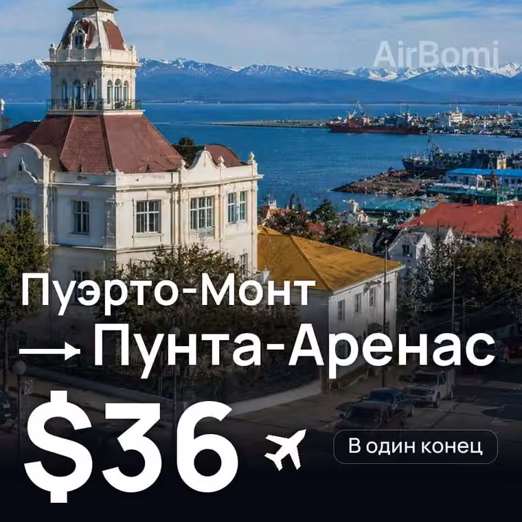 Пуэрто-Монт → Пунта-Аренас за $36