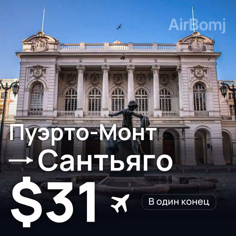 Пуэрто-Монт → Сантьяго — лучшая цена $31