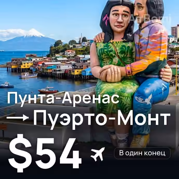 Пунта-Аренас → Пуэрто-Монт за $54