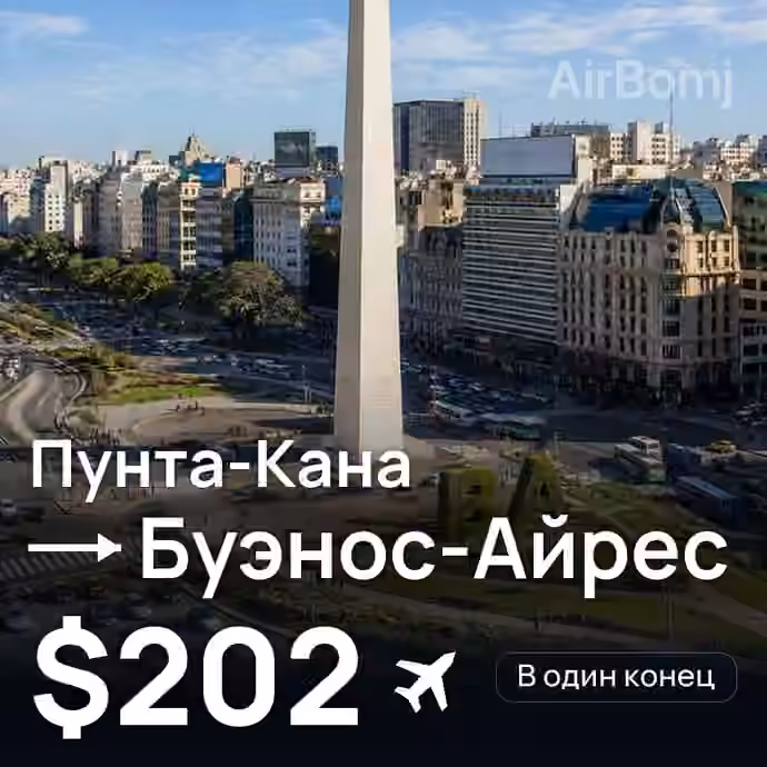 Пунта-Кана → Буэнос-Айрес за $202