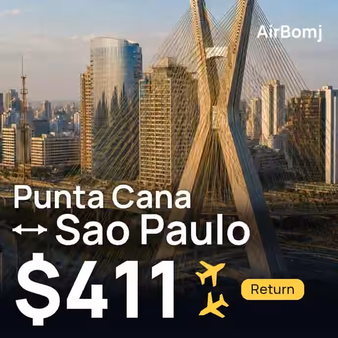 Punta Cana → Sao Paulo for $411