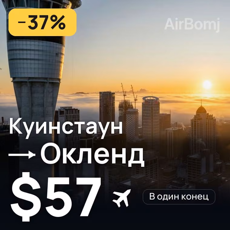 Куинстаун → Окленд — лучшая цена $57