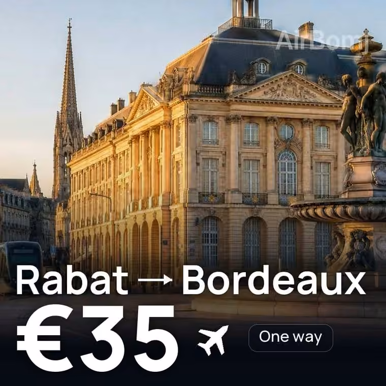 Rabat → Bordeaux for €35