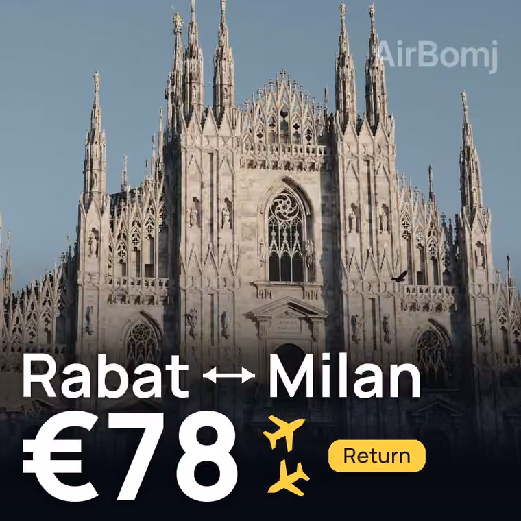 Rabat → Milan for €78