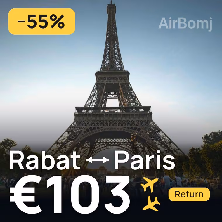 Rabat → Paris for €103