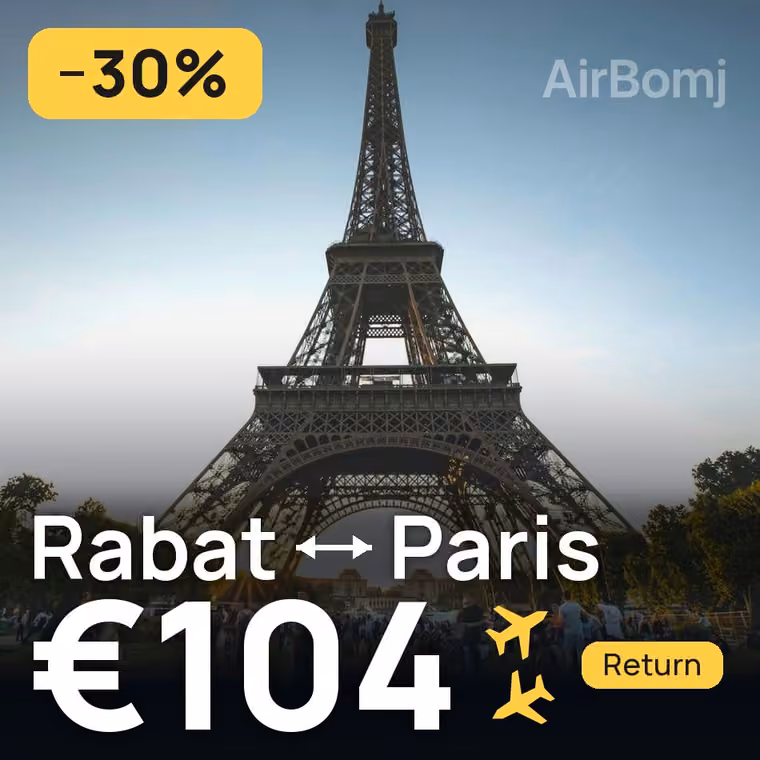 Rabat → Paris for €104