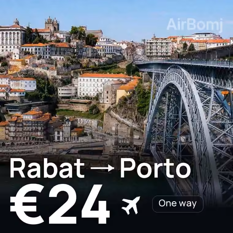 Rabat → Porto for €24