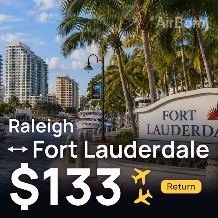 Raleigh → Fort Lauderdale for $133