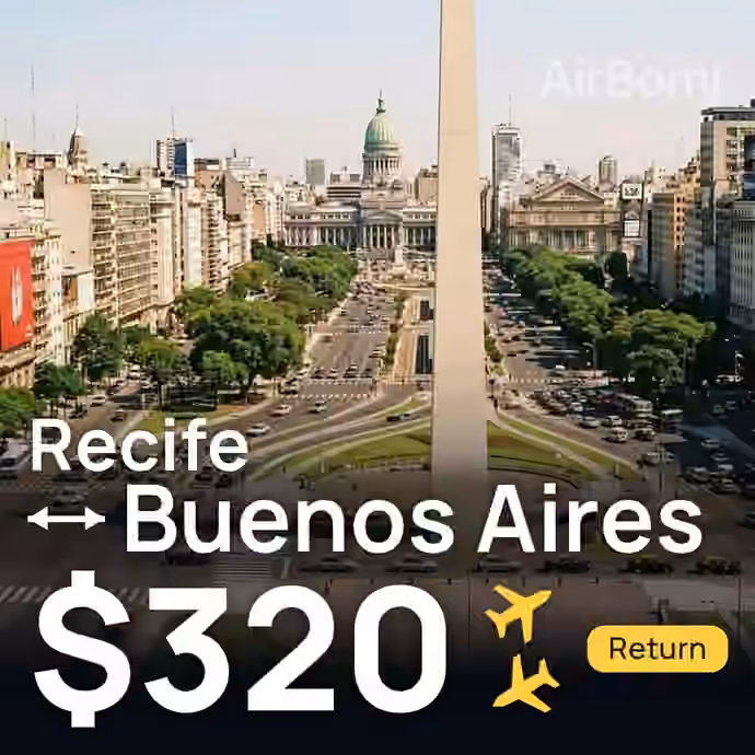 Recife → Buenos Aires for $320