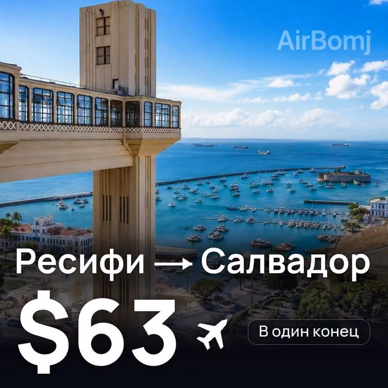 Ресифи → Салвадор за $63