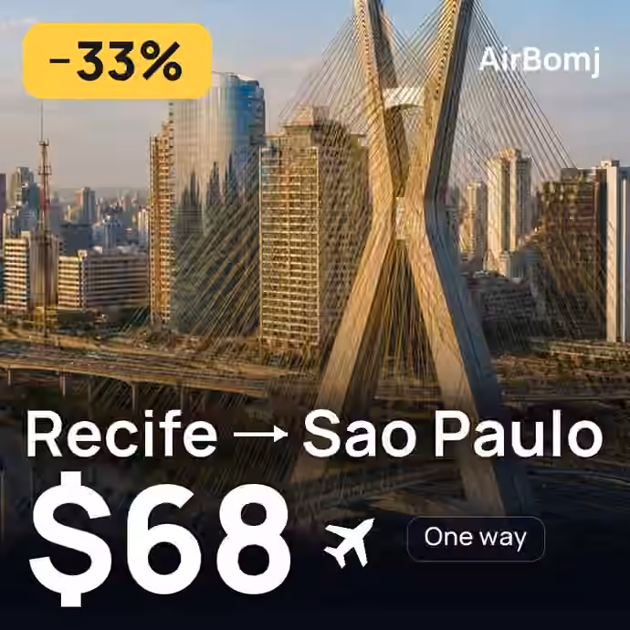 Recife → Sao Paulo for $68