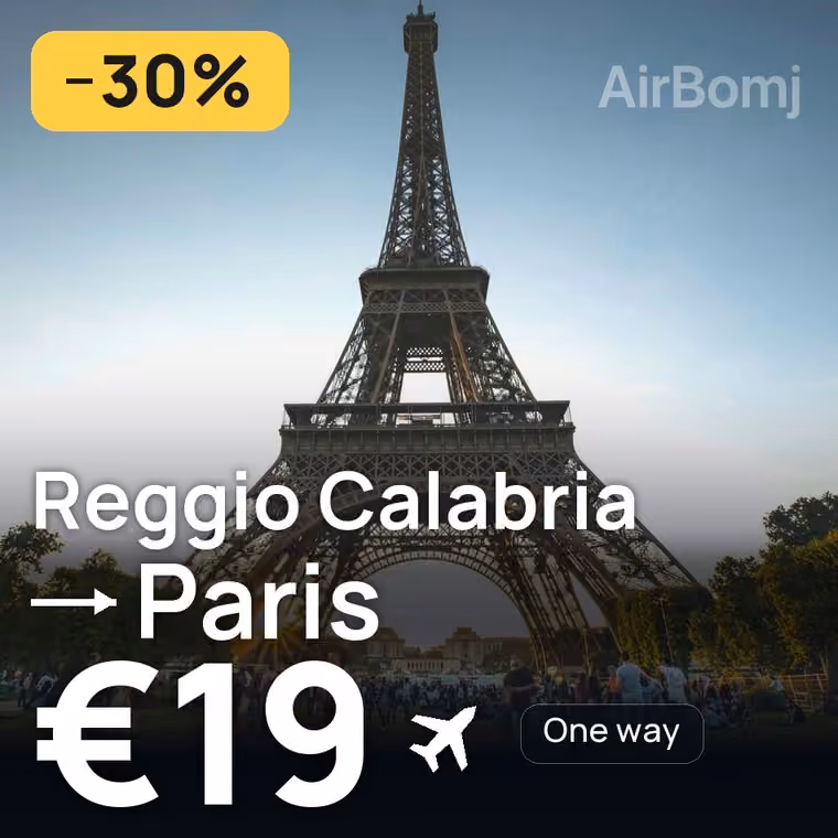 Reggio Calabria → Paris for €19