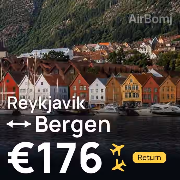 Reykjavik → Bergen for €176
