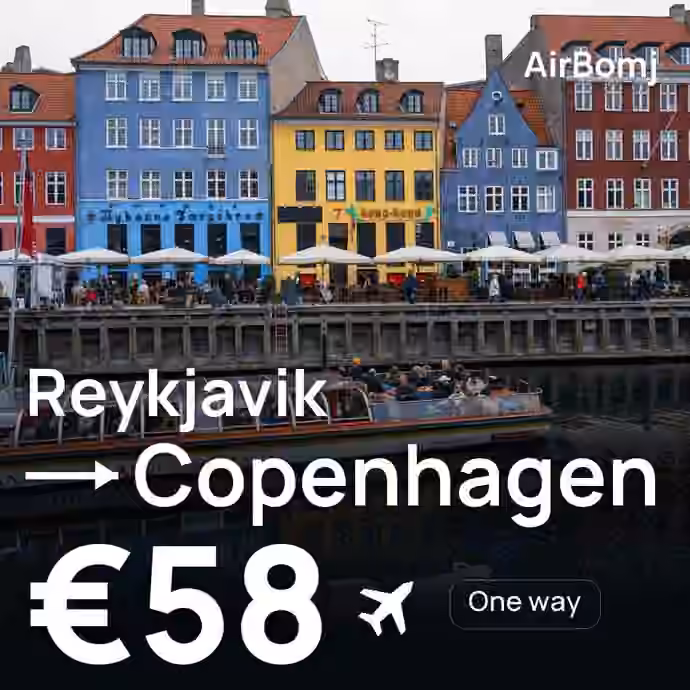 Reykjavik → Copenhagen for €58